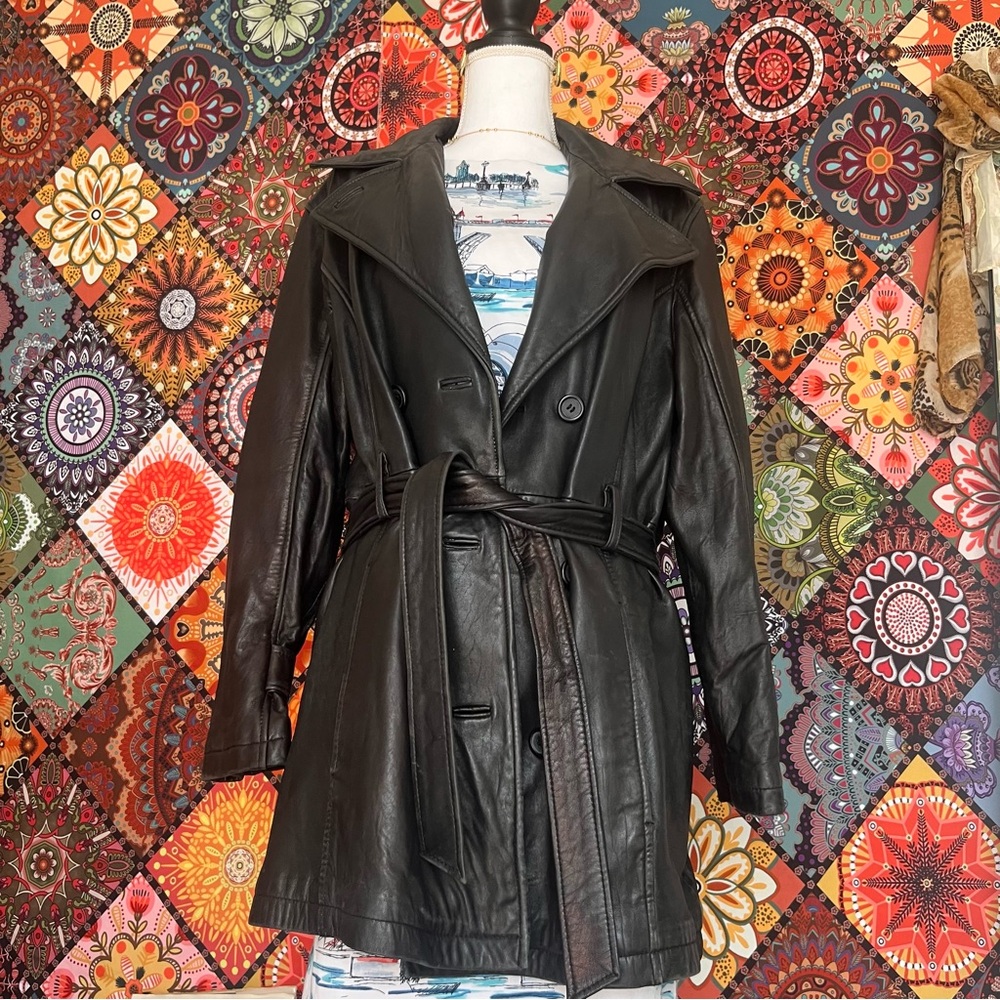 🐅🎬90s Chic Leather Jacket 🌀🖤